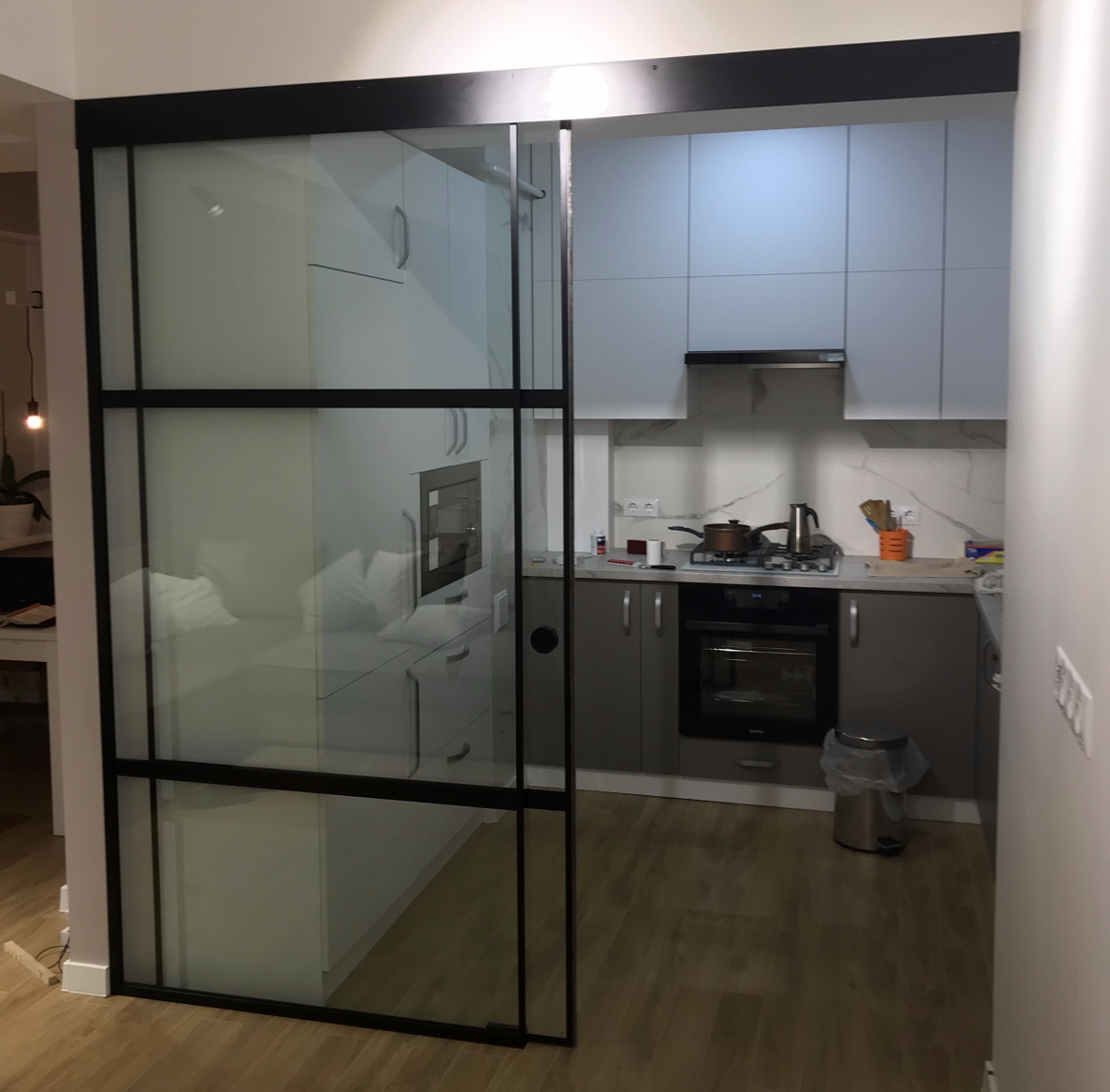 Слайдинг(раздвижка) Система без доводчиков, с верхним профилем GT04